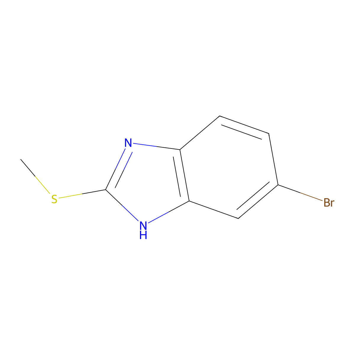 6-bromo-2-methylsulfanyl-1H-benzimidazole molecular structure, CAS 303140-06-9
