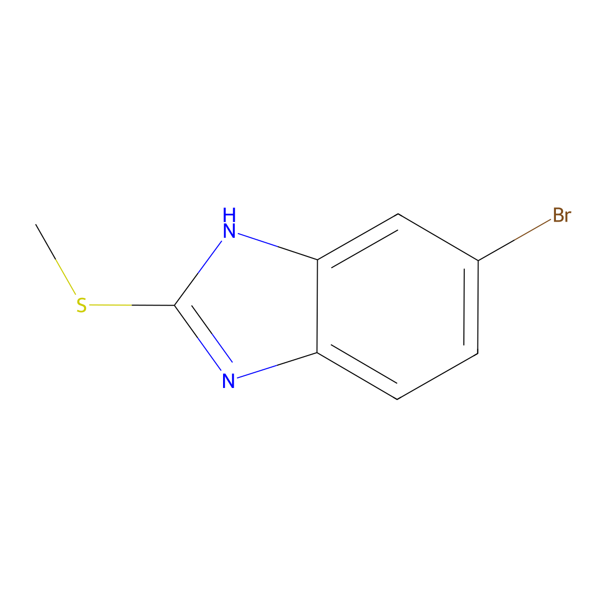 6-bromo-2-methylsulfanyl-1H-benzimidazole molecular structure, CAS 303140-06-9