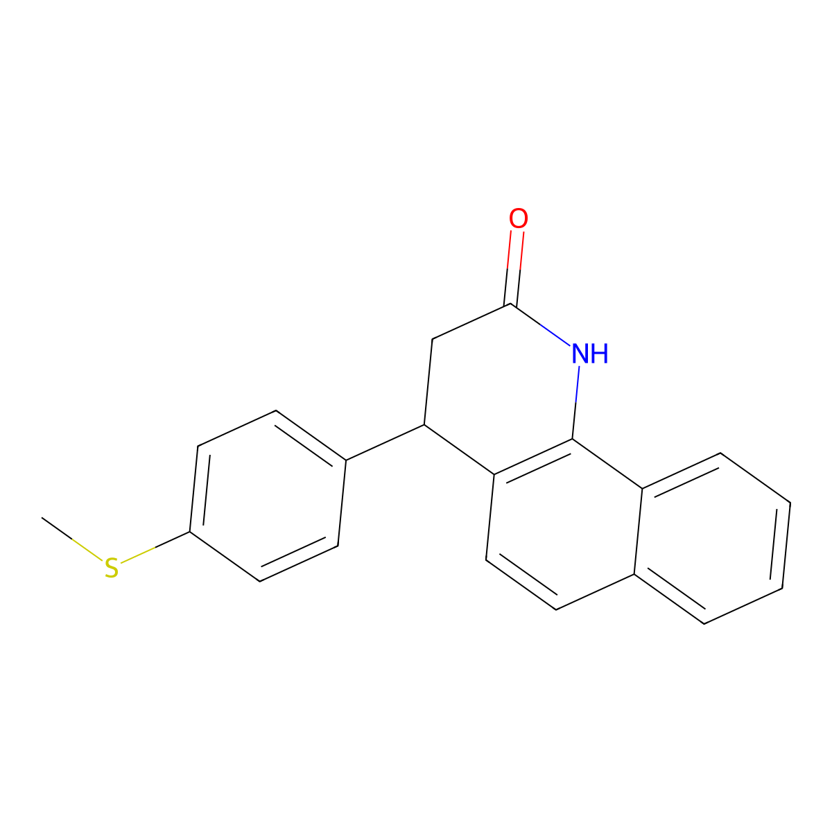 4-[4-(methylsulfanyl)phenyl]-3,4-dihydrobenzo[h]quinolin-2(1H)-one molecular structure, CAS 303140-76-3