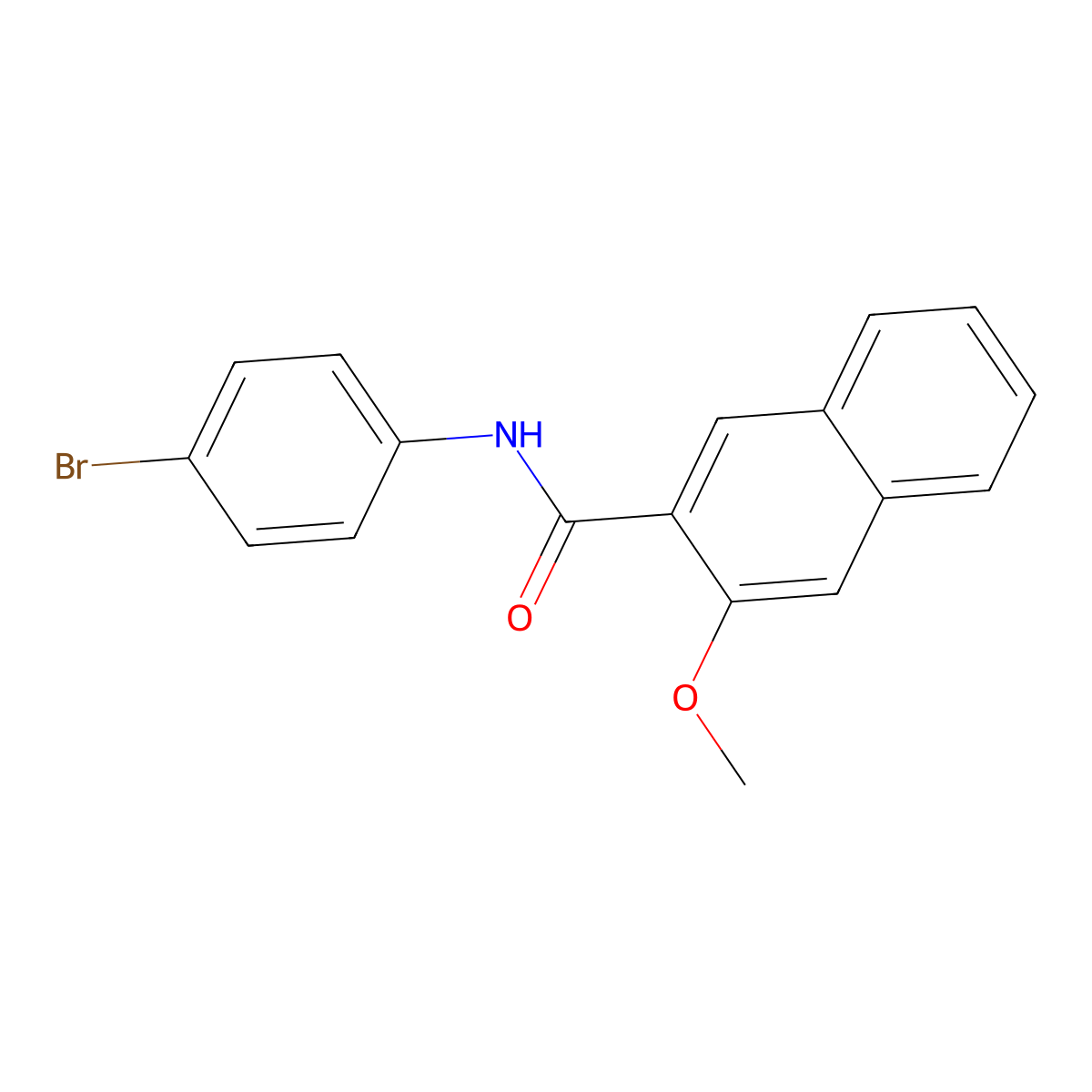 N-(4-bromophenyl)-3-methoxynaphthalene-2-carboxamide molecular structure, CAS 303141-55-1