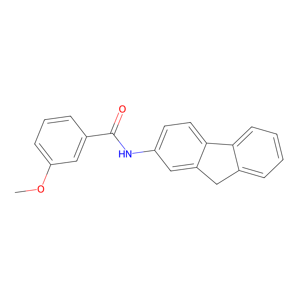N-(9H-fluoren-2-yl)-3-methoxybenzamide molecular structure, CAS 303141-62-0