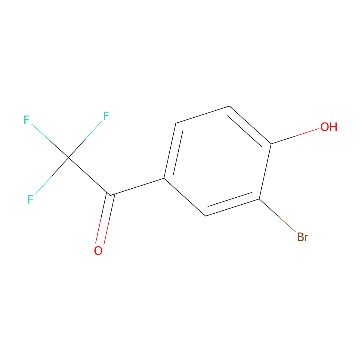 1-(3-Bromo-4-hydroxyphenyl)-2,2,2-trifluoroethanone molecular structure, CAS 303143-05-7