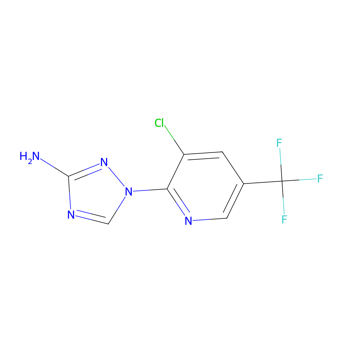 1-[3-chloro-5-(trifluoromethyl)-2-pyridinyl]-1H-1,2,4-triazol-3-amine molecular structure, CAS 303144-49-2