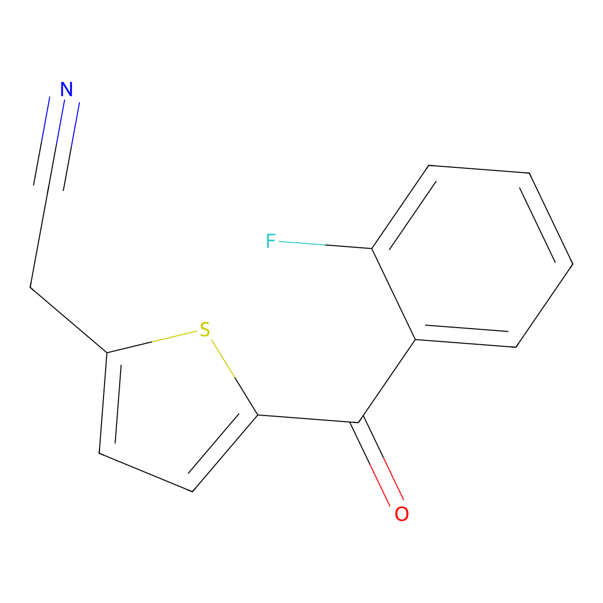 2-[5-(2-Fluorobenzoyl)-2-thienyl]acetonitrile molecular structure, CAS 303144-50-5