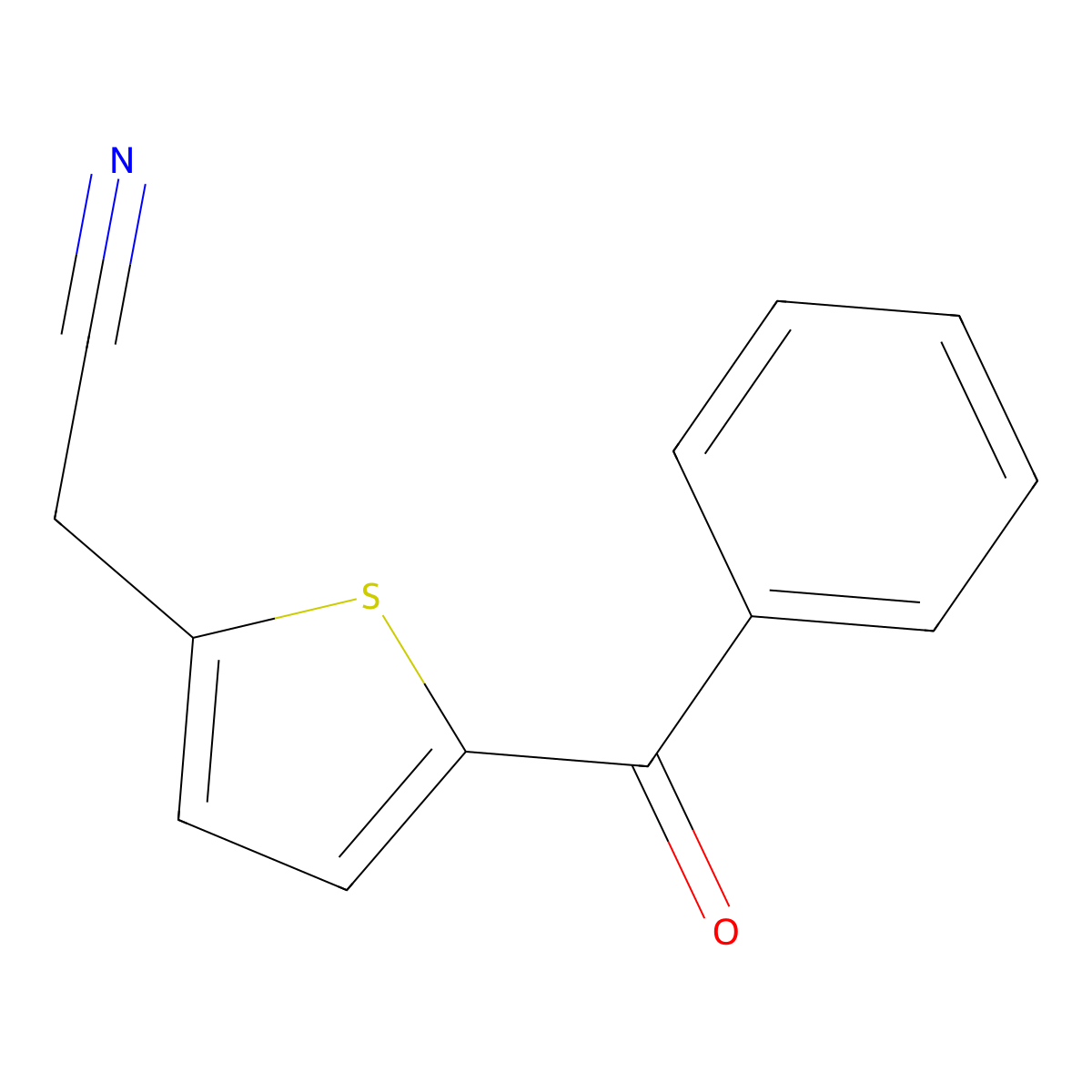 2-(5-Benzoylthiophen-2-yl)acetonitrile molecular structure, CAS 303144-54-9