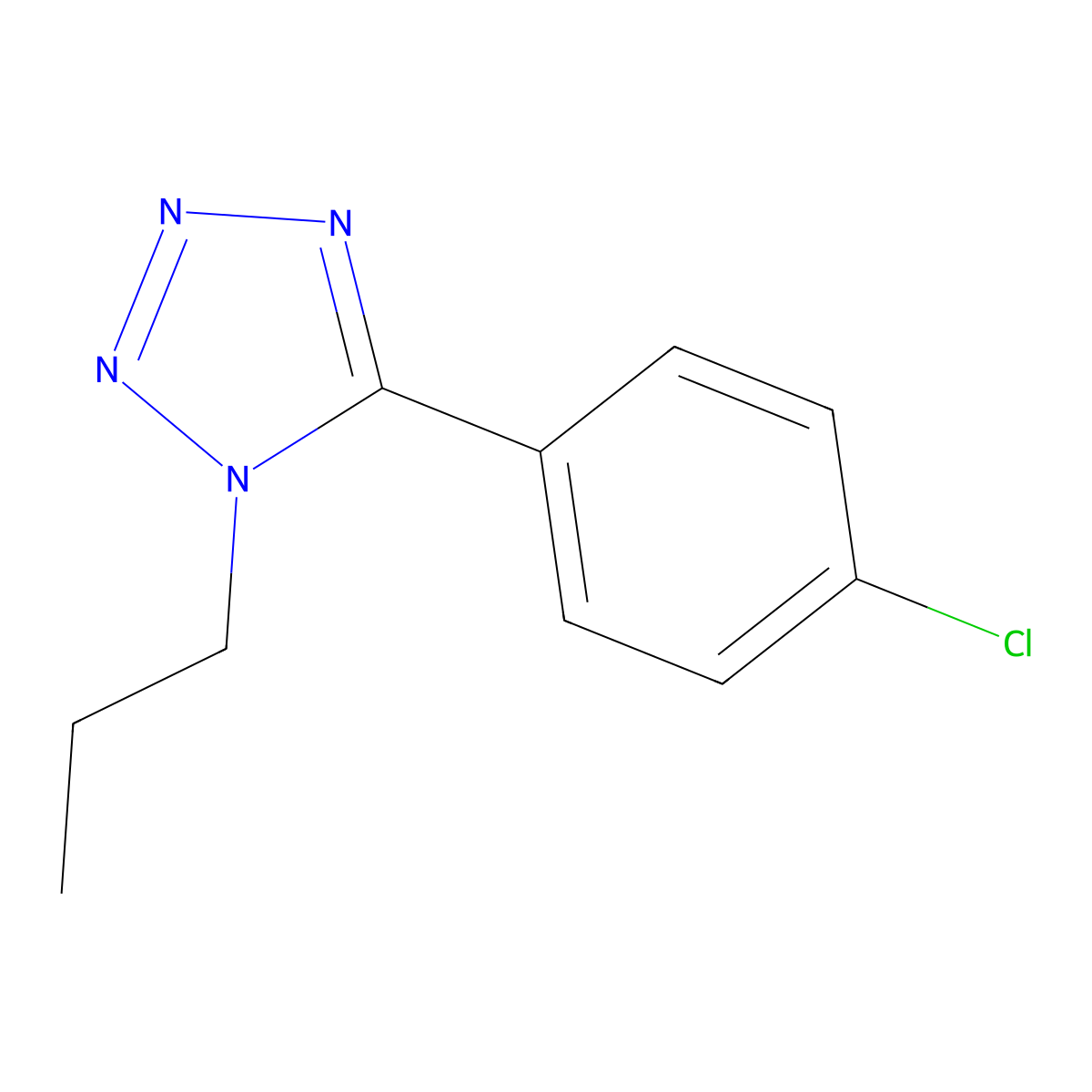 5-(4-Chlorophenyl)-1-propyl-1H-1,2,3,4-tetrazole molecular structure, CAS 303144-84-5