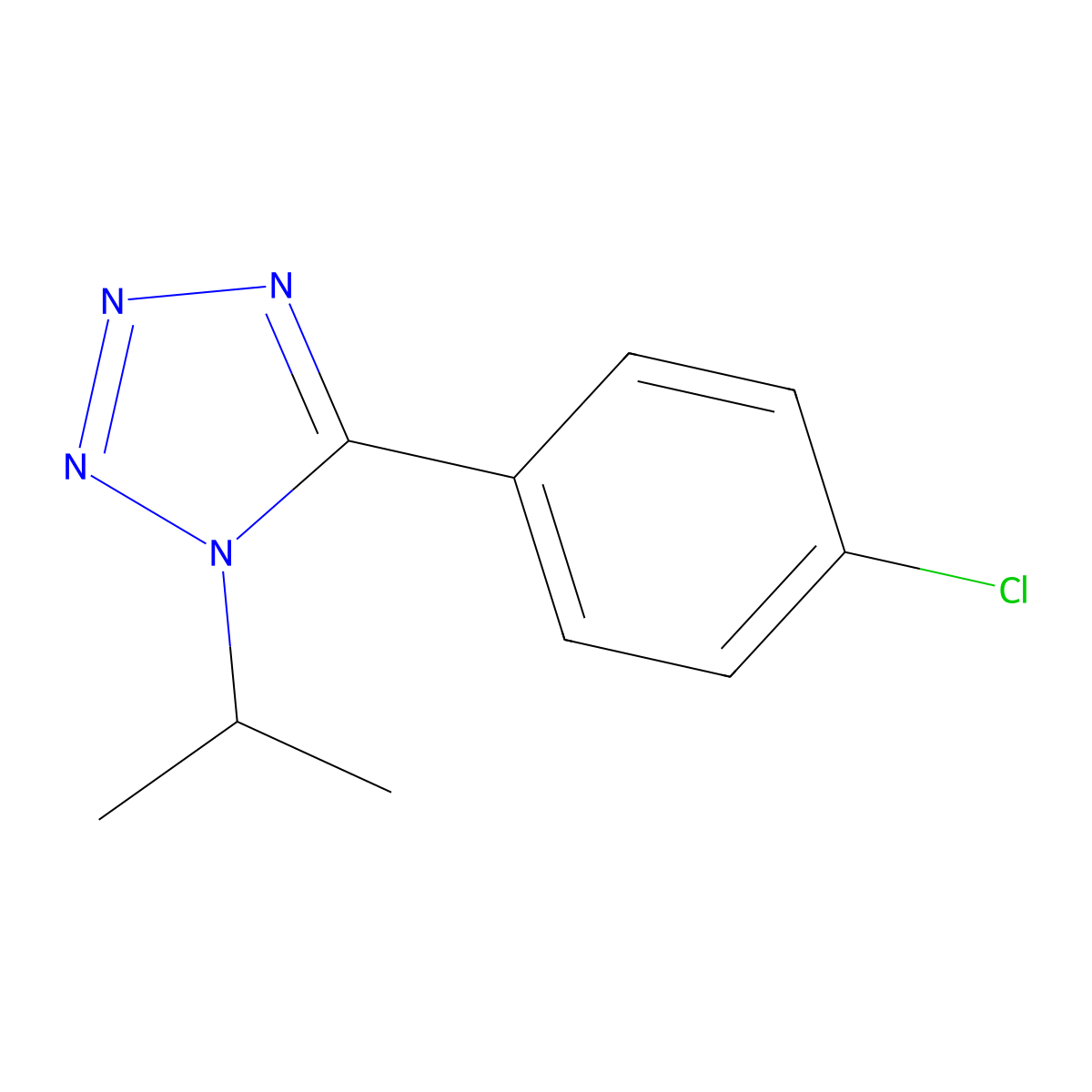 5-(4-chlorophenyl)-1-isopropyl-1H-1,2,3,4-tetraazole molecular structure, CAS 303144-85-6