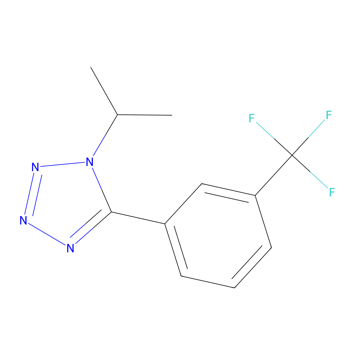 1-Isopropyl-5-(3-(trifluoromethyl)phenyl)-1H-1,2,3,4-tetrazole molecular structure, CAS 303144-95-8