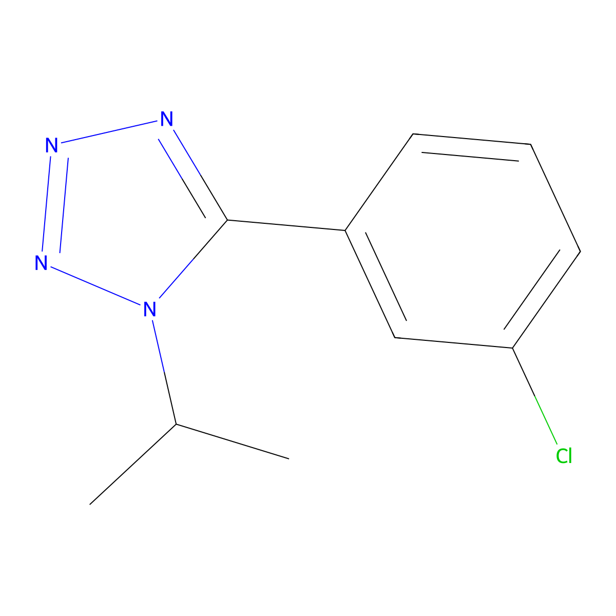 5-(3-chlorophenyl)-1-isopropyl-1H-1,2,3,4-tetraazole molecular structure, CAS 303144-98-1