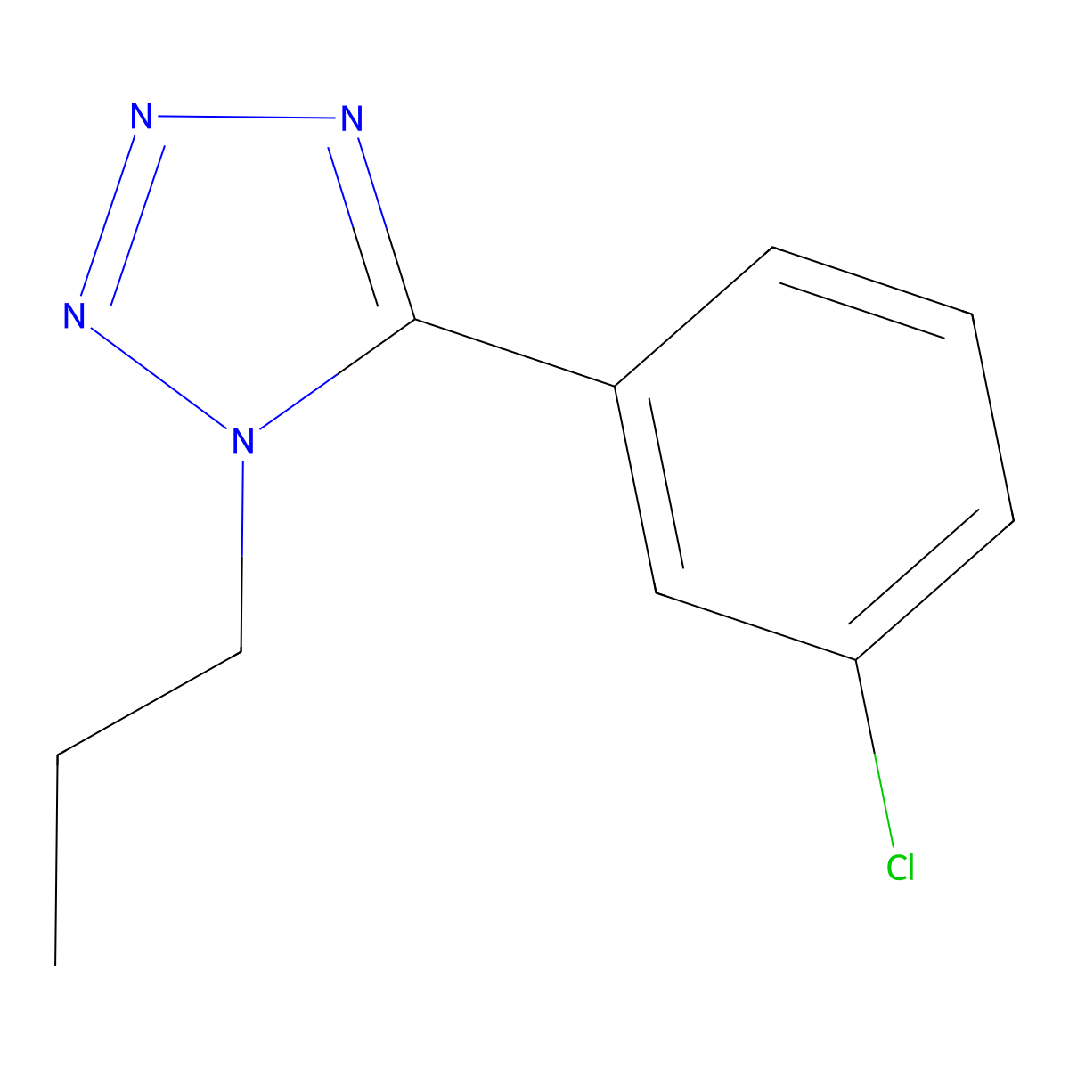 5-(3-chlorophenyl)-1-propyl-1H-1,2,3,4-tetraazole molecular structure, CAS 303144-99-2