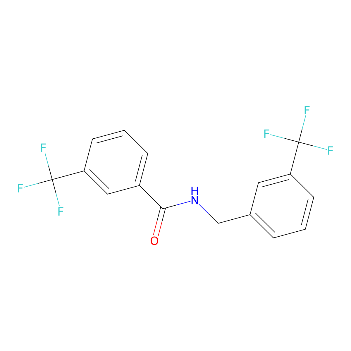 3-(Trifluoromethyl)-N-(3-(trifluoromethyl)benzyl)benzenecarboxamide molecular structure, CAS 303145-01-9