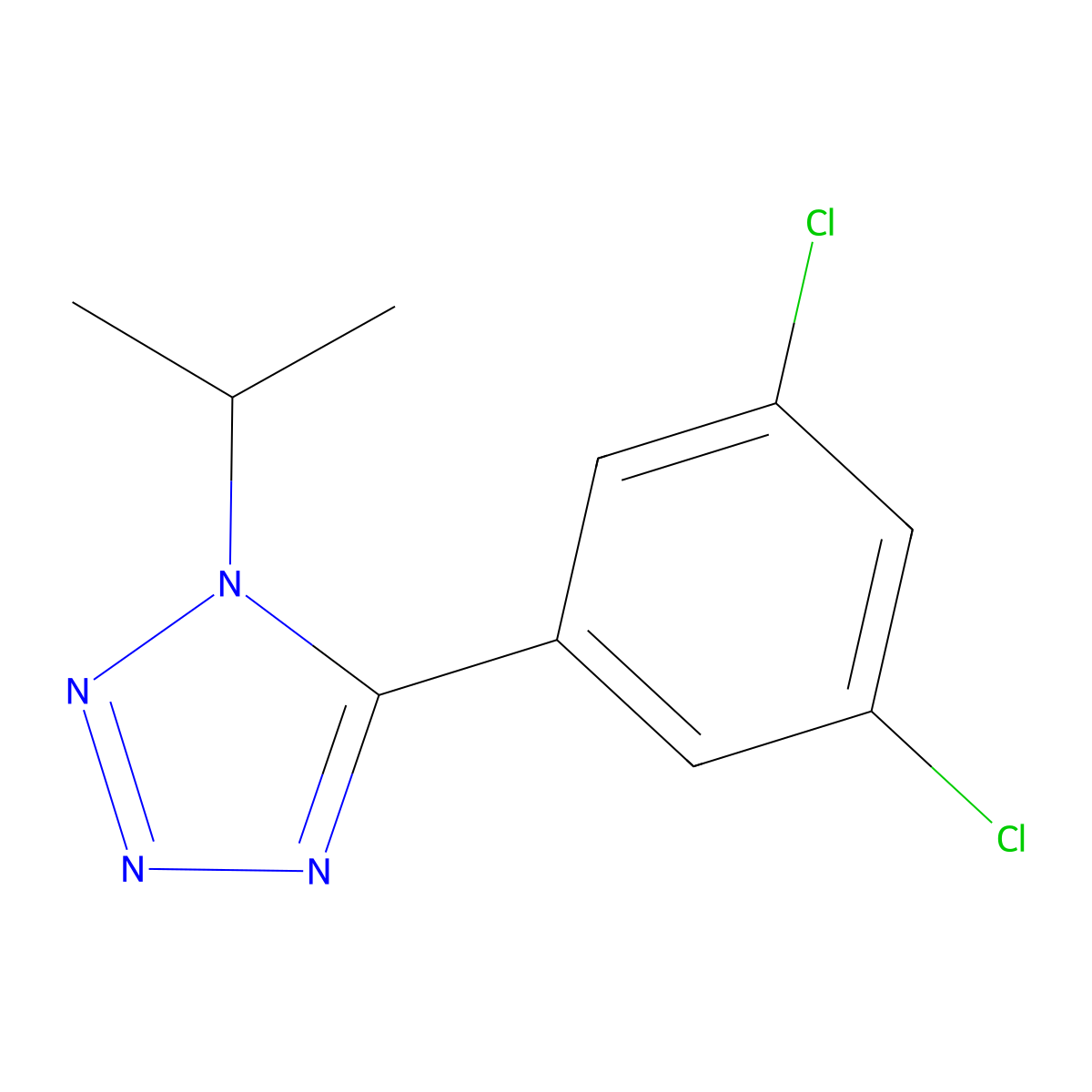 5-(3,5-dichlorophenyl)-1-isopropyl-1H-1,2,3,4-tetraazole molecular structure, CAS 303145-02-0