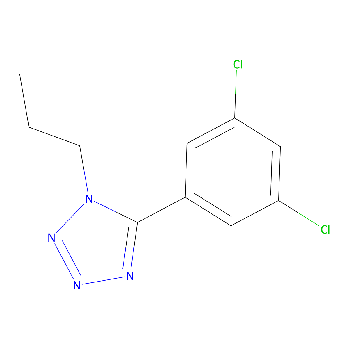 5-(3,5-dichlorophenyl)-1-propyl-1H-1,2,3,4-tetraazole molecular structure, CAS 303145-06-4