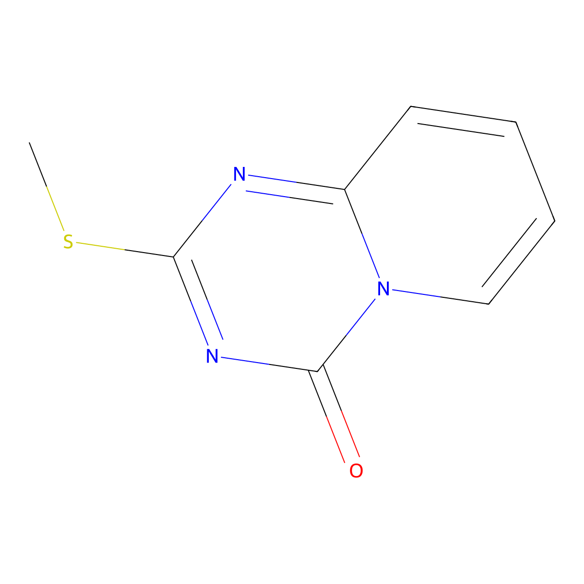2-(methylsulfanyl)-4H-pyrido[1,2-a][1,3,5]triazin-4-one molecular structure, CAS 303145-10-0