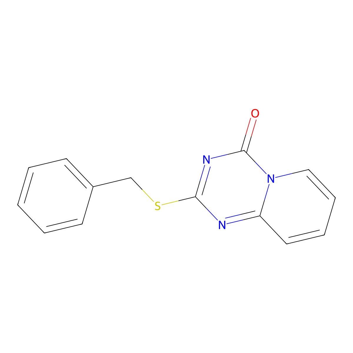 2-(benzylsulfanyl)-4H-pyrido[1,2-a][1,3,5]triazin-4-one molecular structure, CAS 303145-11-1