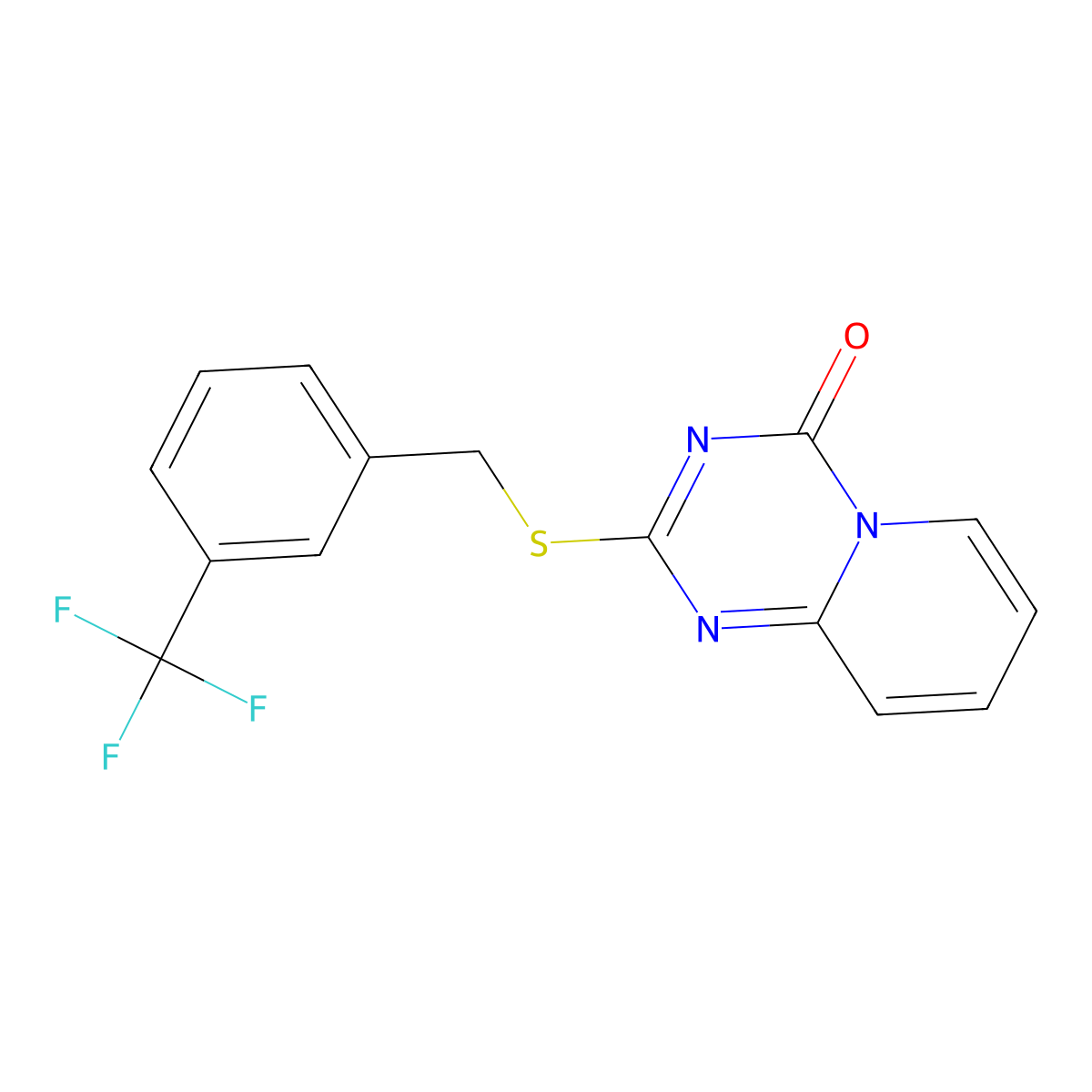 2-[[3-(Trifluoromethyl)phenyl]methylsulfanyl]pyrido[1,2-a][1,3,5]triazin-4-one molecular structure, CAS 303145-15-5