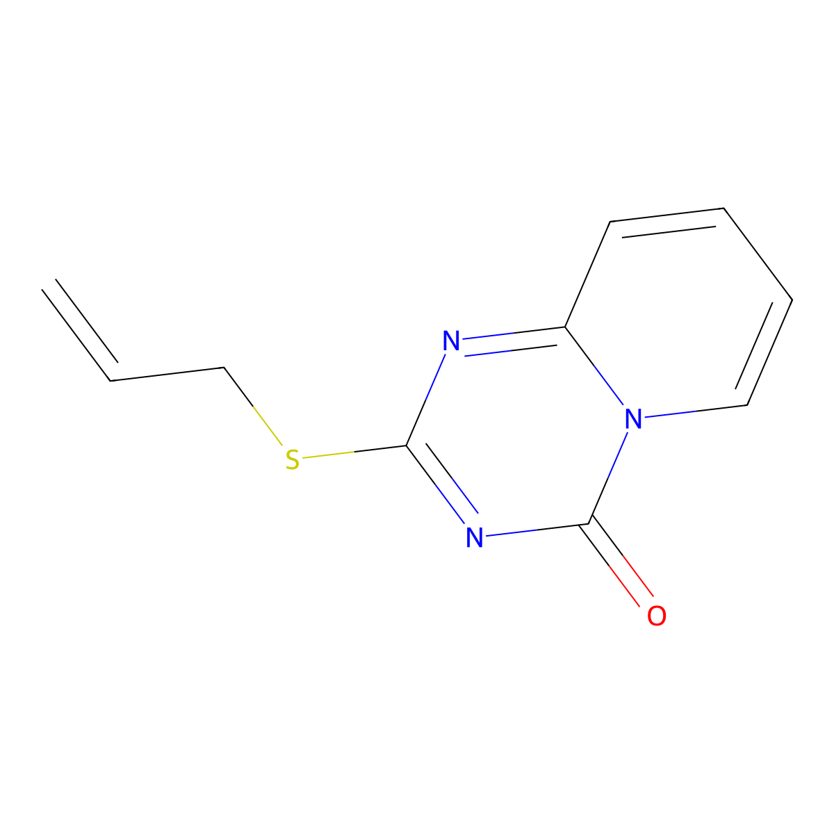 2-(Allylsulfanyl)-4H-pyrido[1,2-a](1,3,5)triazin-4-one molecular structure, CAS 303145-17-7