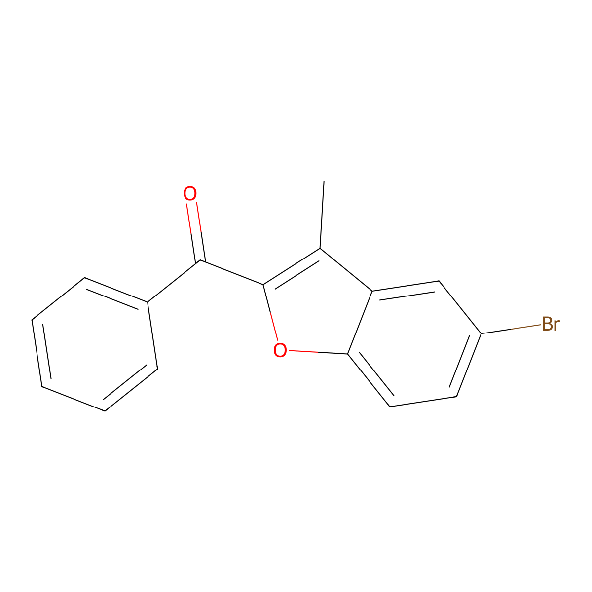 (5-Bromo-3-methyl-1-benzofuran-2-yl)(phenyl)methanone molecular structure, CAS 303145-25-7