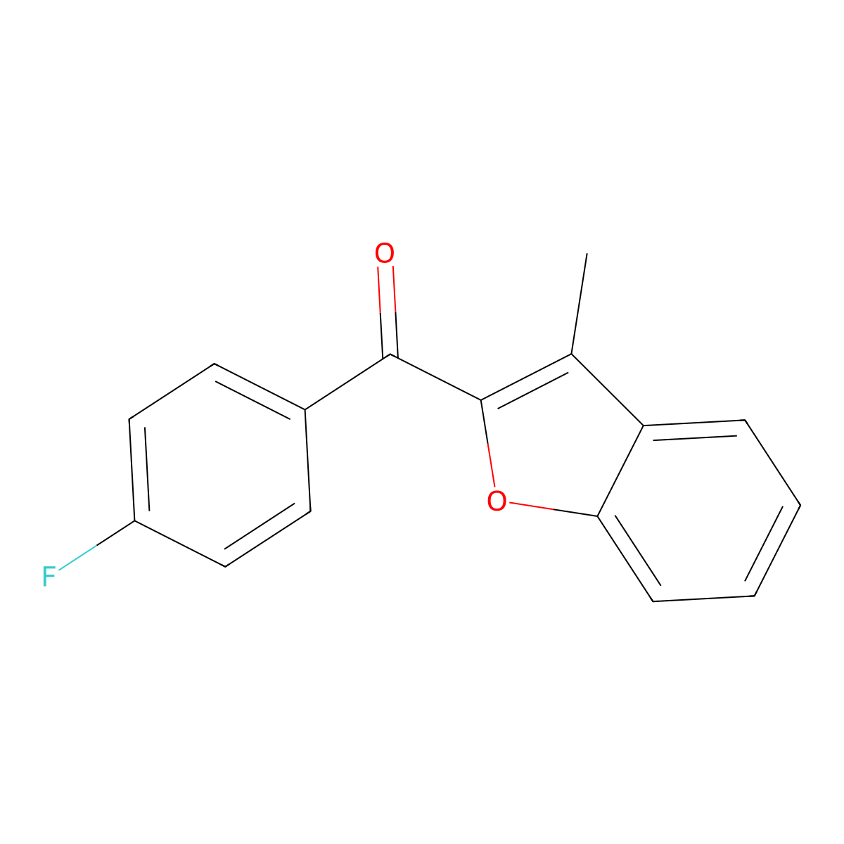 (4-Fluorophenyl)(3-methyl-1-benzofuran-2-yl)methanone molecular structure, CAS 303145-26-8