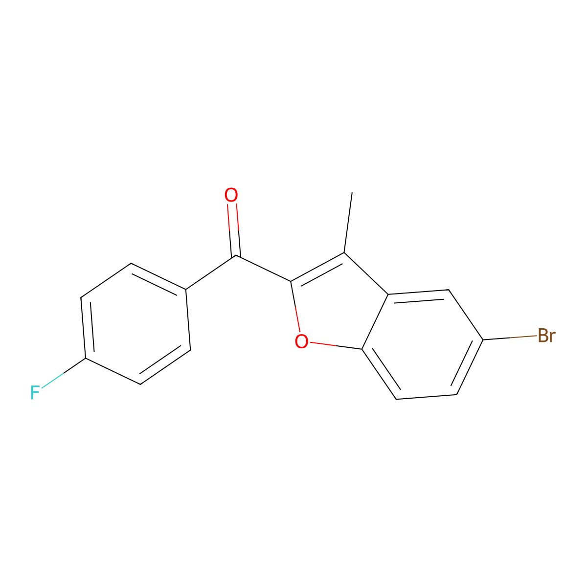 (5-Bromo-3-methyl-1-benzofuran-2-yl)(4-fluorophenyl)methanone molecular structure, CAS 303145-27-9