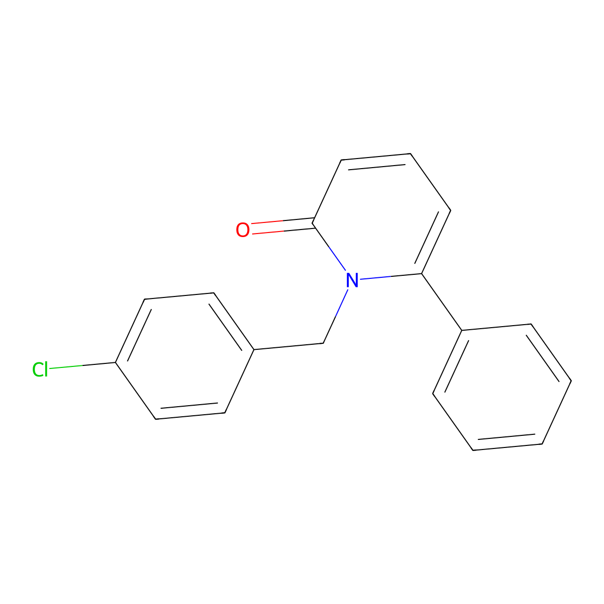 1-(4-chlorobenzyl)-6-phenyl-2(1H)-pyridinone molecular structure, CAS 303145-29-1