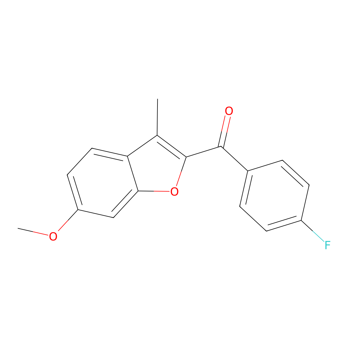 (4-Fluorophenyl)(6-methoxy-3-methyl-1-benzofuran-2-yl)methanone molecular structure, CAS 303145-35-9