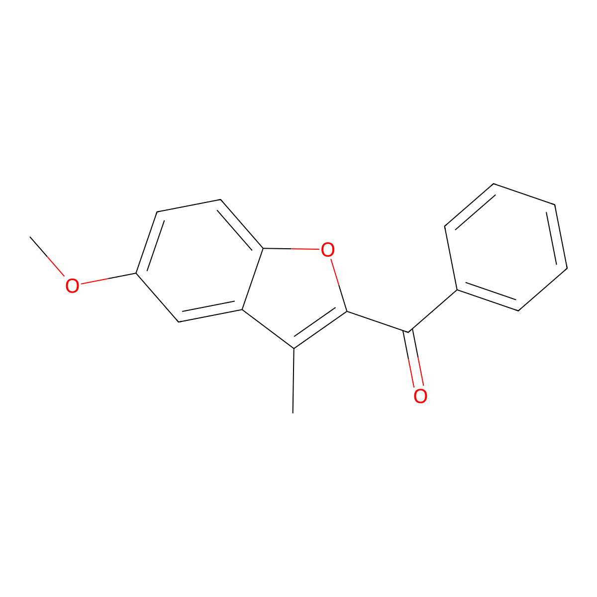 (5-Methoxy-3-methyl-1-benzofuran-2-yl)(phenyl)methanone molecular structure, CAS 303145-44-0