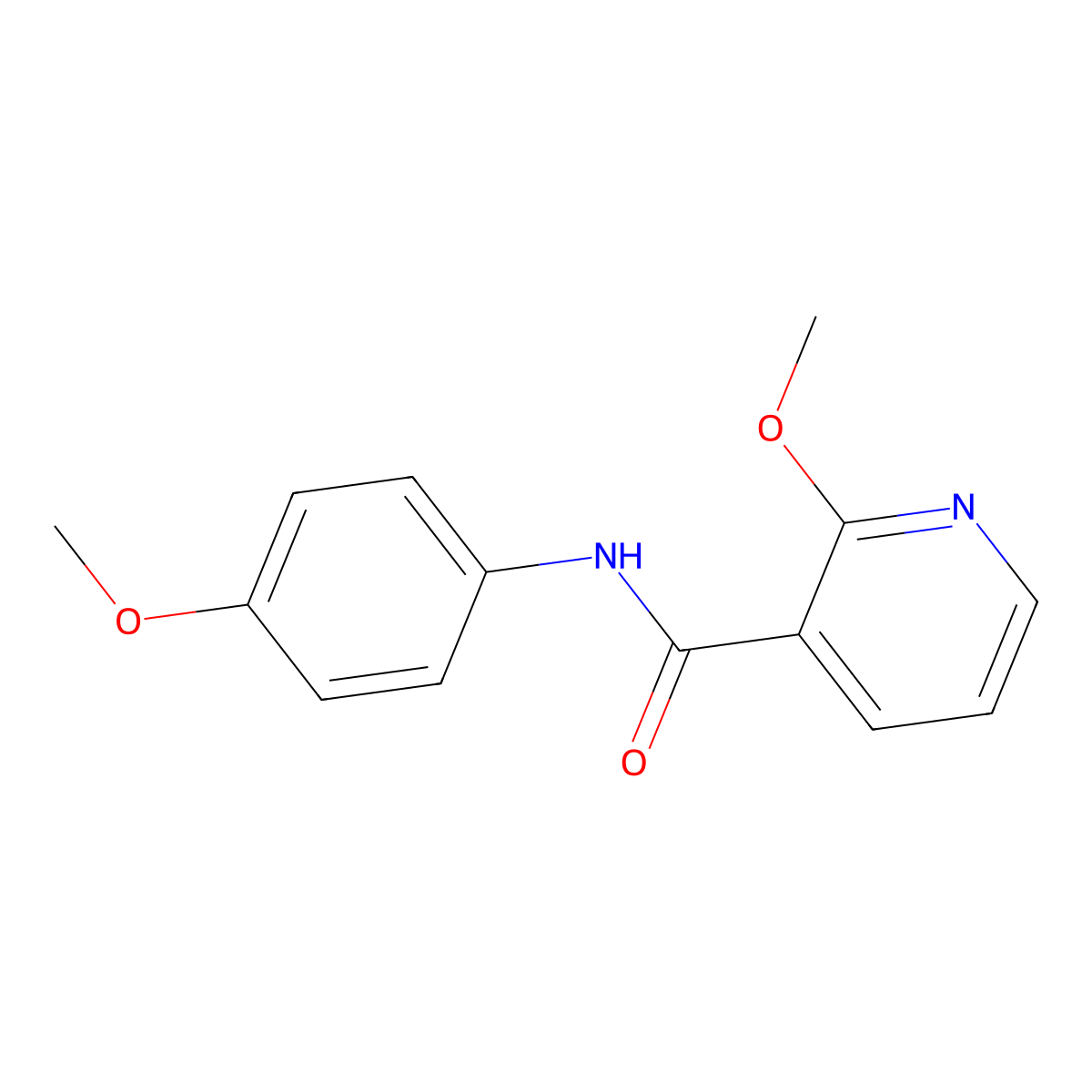 2-methoxy-N-(4-methoxyphenyl)nicotinamide molecular structure, CAS 303145-50-8