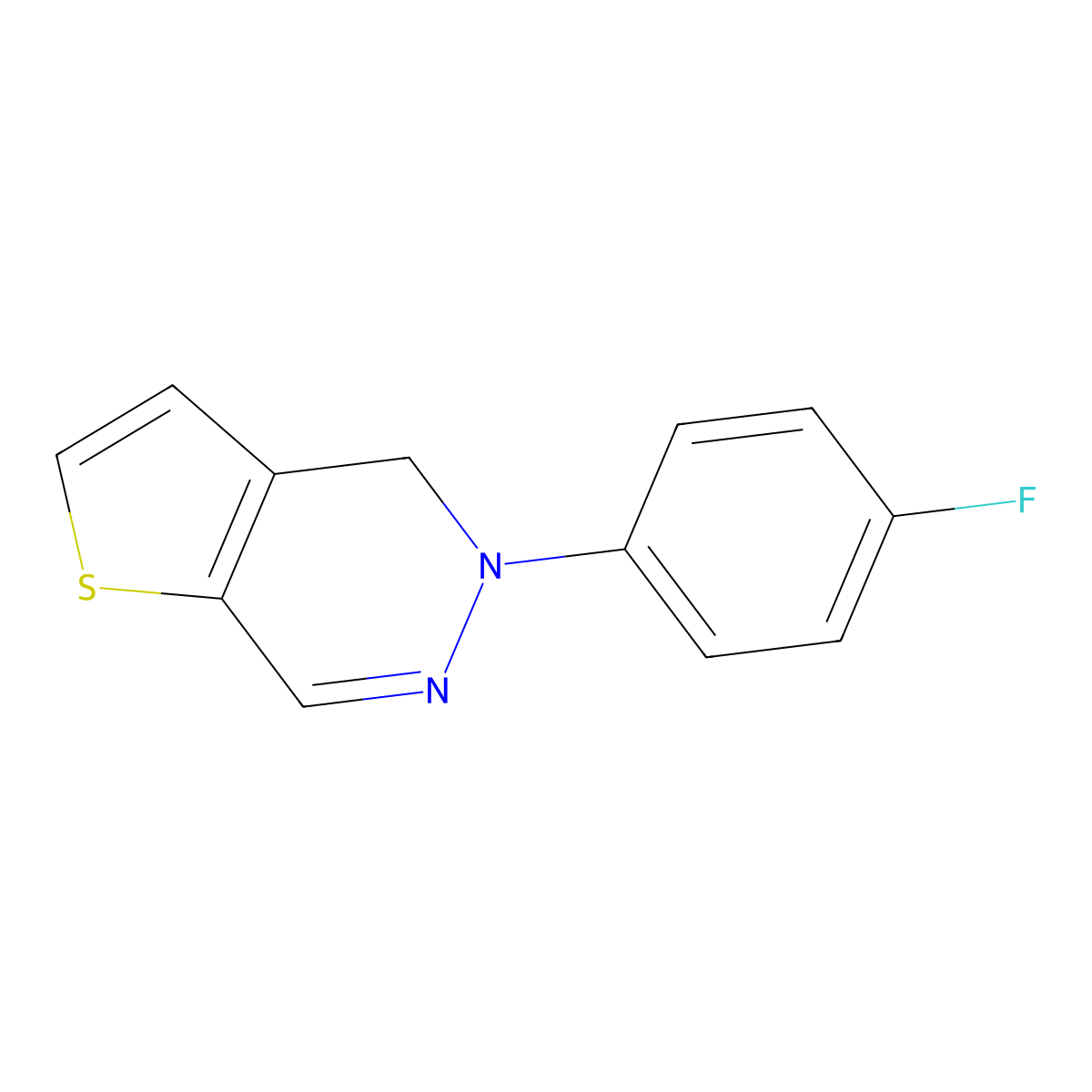 5-(4-Fluorophenyl)-4,5-dihydrothieno[2,3-d]pyridazine molecular structure, CAS 303145-59-7