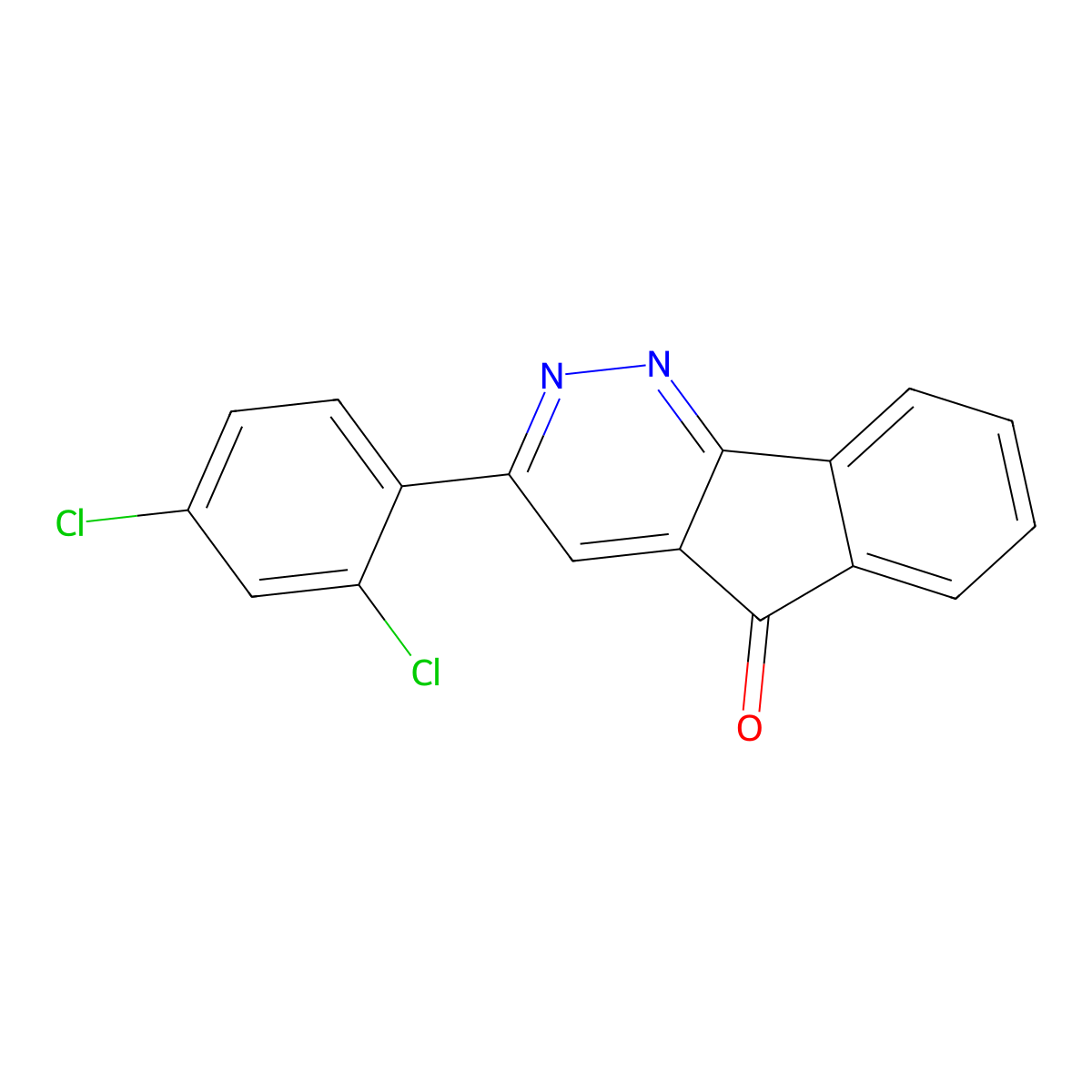 3-(2,4-dichlorophenyl)-5H-indeno[1,2-c]pyridazin-5-one molecular structure, CAS 303145-60-0