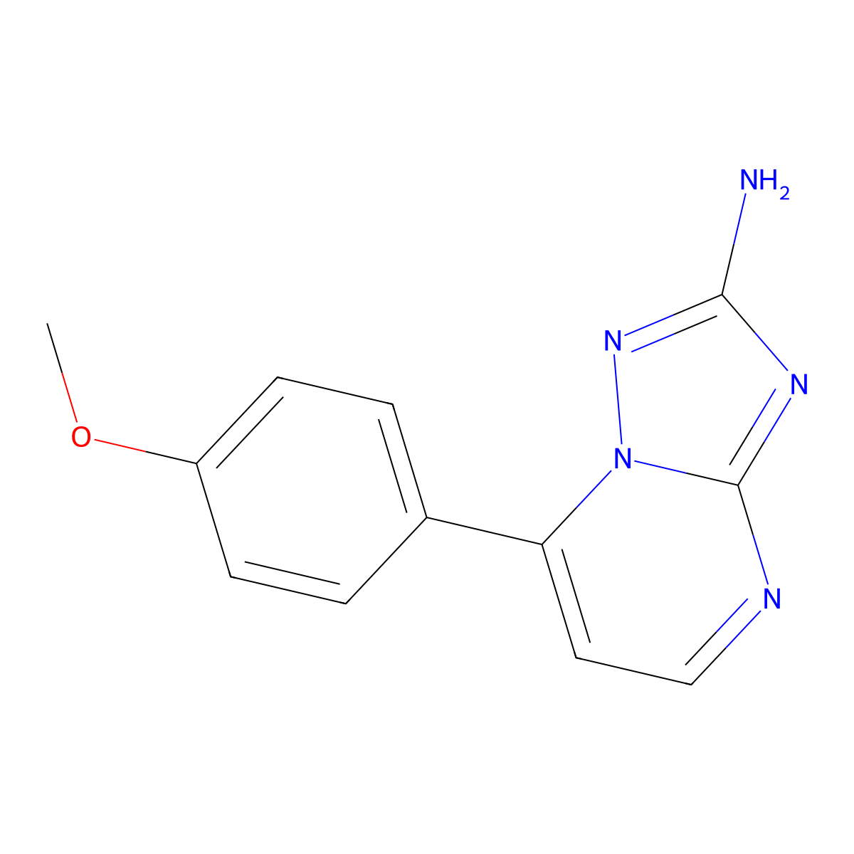 7-(4-Methoxyphenyl)-[1,2,4]triazolo[1,5-a]pyrimidin-2-amine molecular structure, CAS 303145-64-4