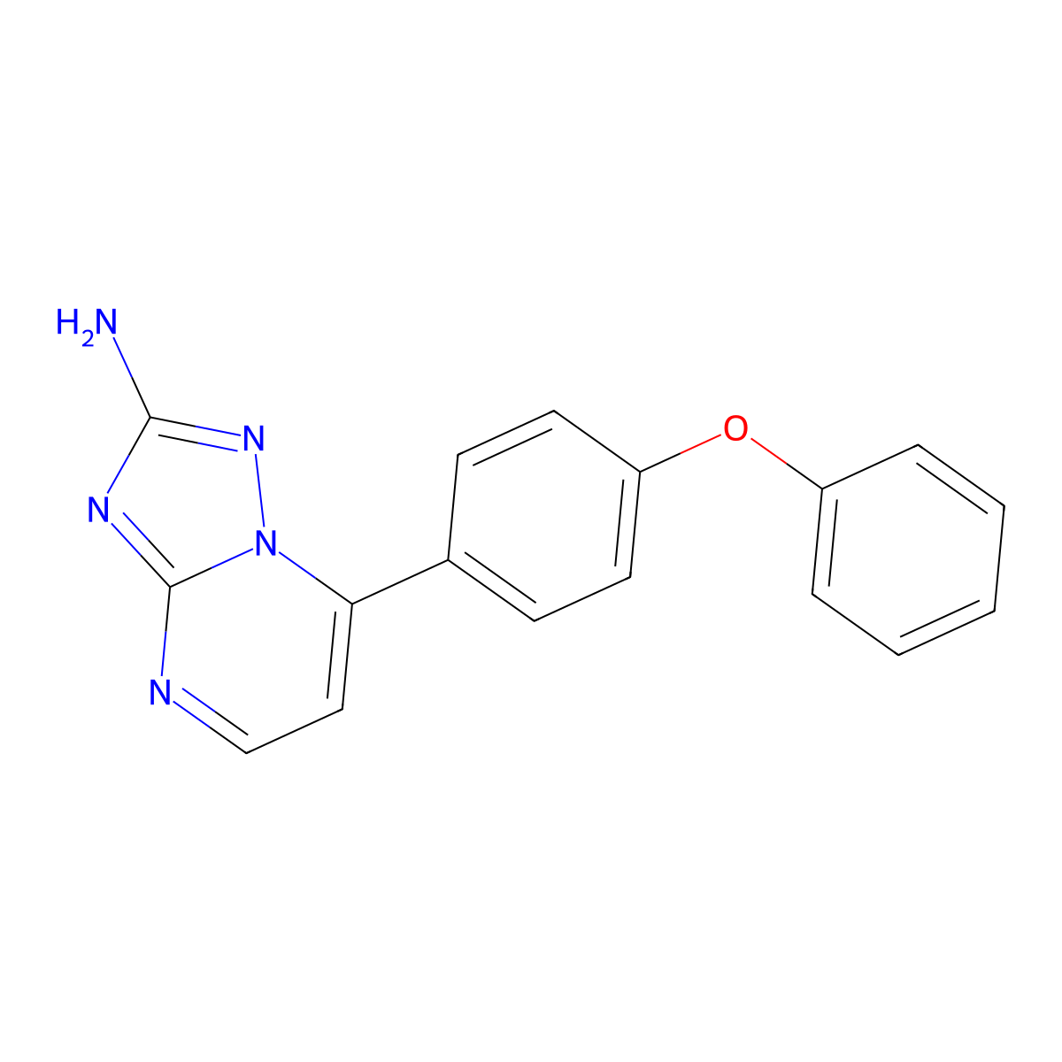 7-(4-Phenoxyphenyl)-[1,2,4]triazolo[1,5-a]pyrimidin-2-amine molecular structure, CAS 303145-65-5