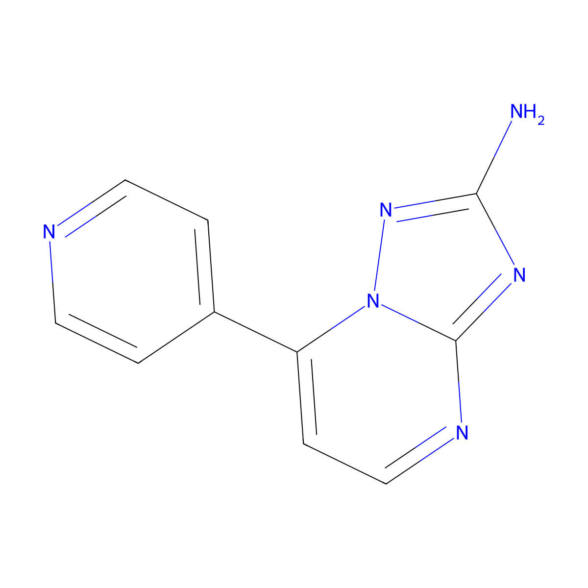 7-(4-Pyridinyl)[1,2,4]triazolo[1,5-a]pyrimidin-2-amine molecular structure, CAS 303145-66-6