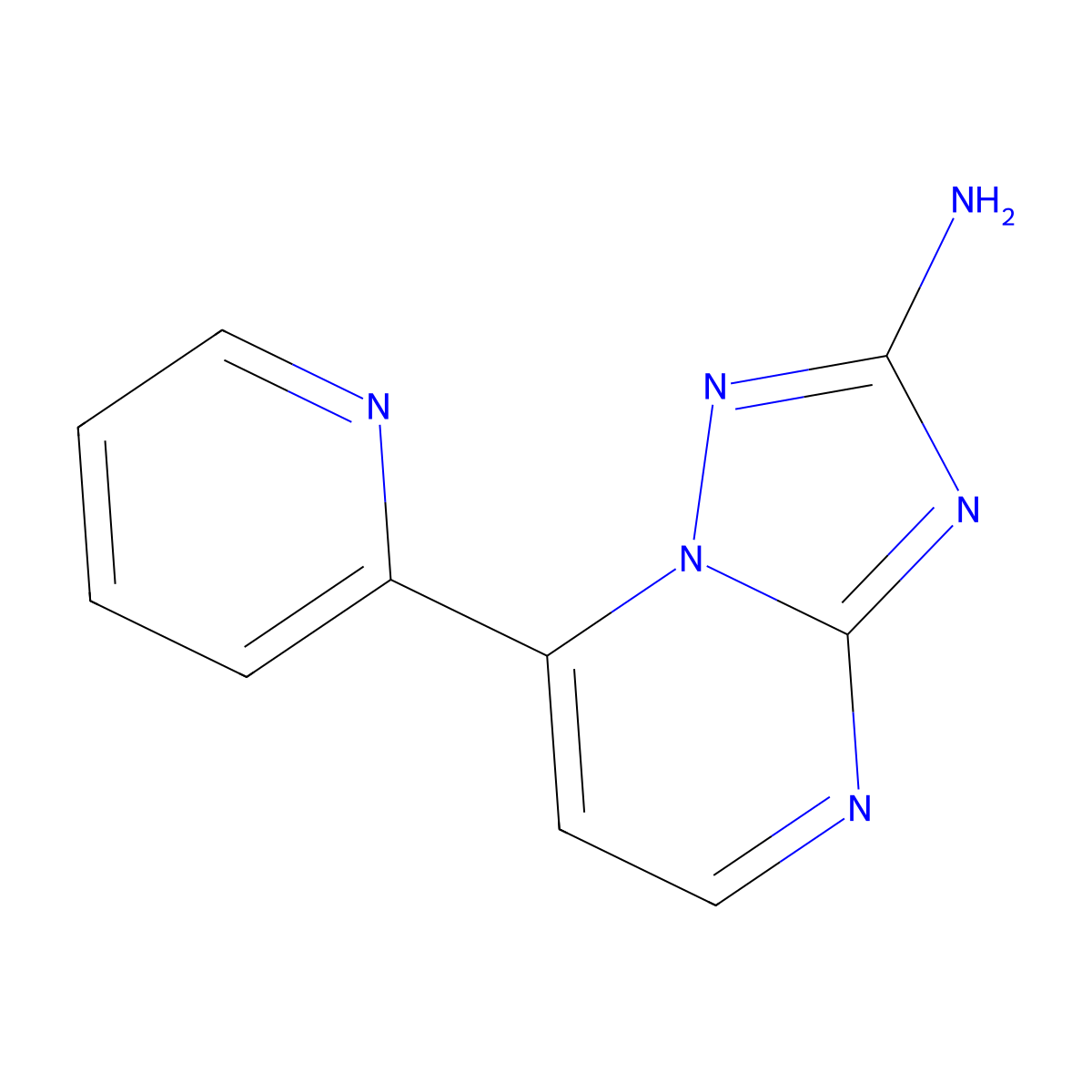 7-(Pyridin-2-yl)-[1,2,4]triazolo[1,5-a]pyrimidin-2-amine molecular structure, CAS 303145-68-8