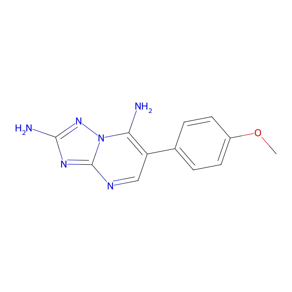 6-(4-Methoxyphenyl)-[1,2,4]triazolo[1,5-a]pyrimidine-2,7-diamine molecular structure, CAS 303145-71-3