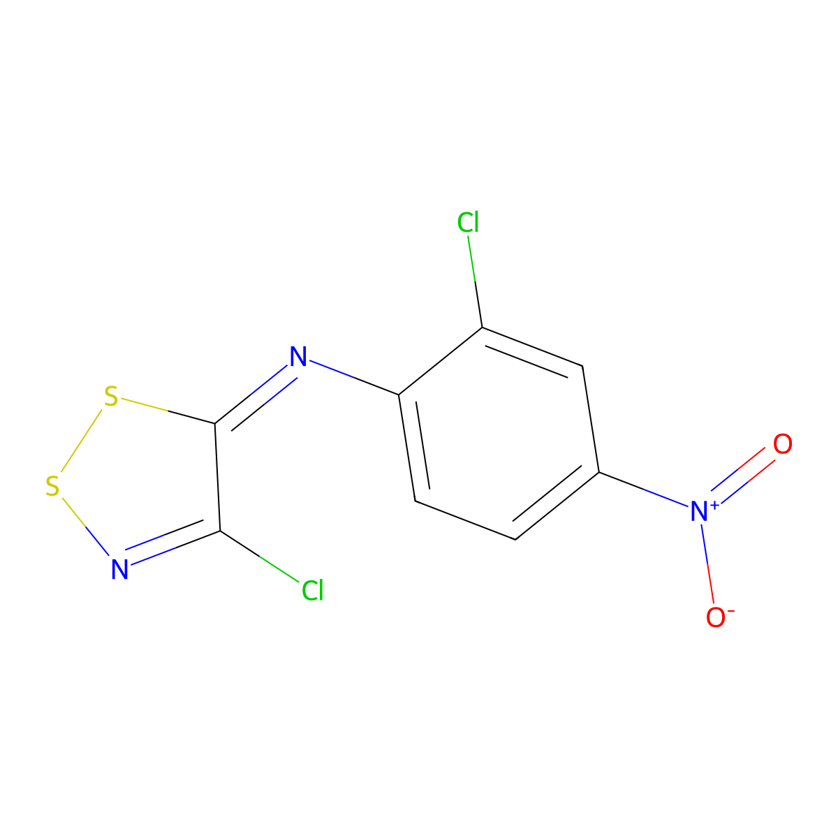 4-chloro-N-(2-chloro-4-nitrophenyl)dithiazol-5-imine molecular structure, CAS 303145-95-1