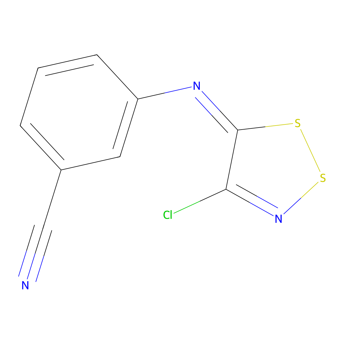 3-[(4-chloro-5H-1,2,3-dithiazol-5-yliden)amino]benzenecarbonitrile molecular structure, CAS 303146-09-0