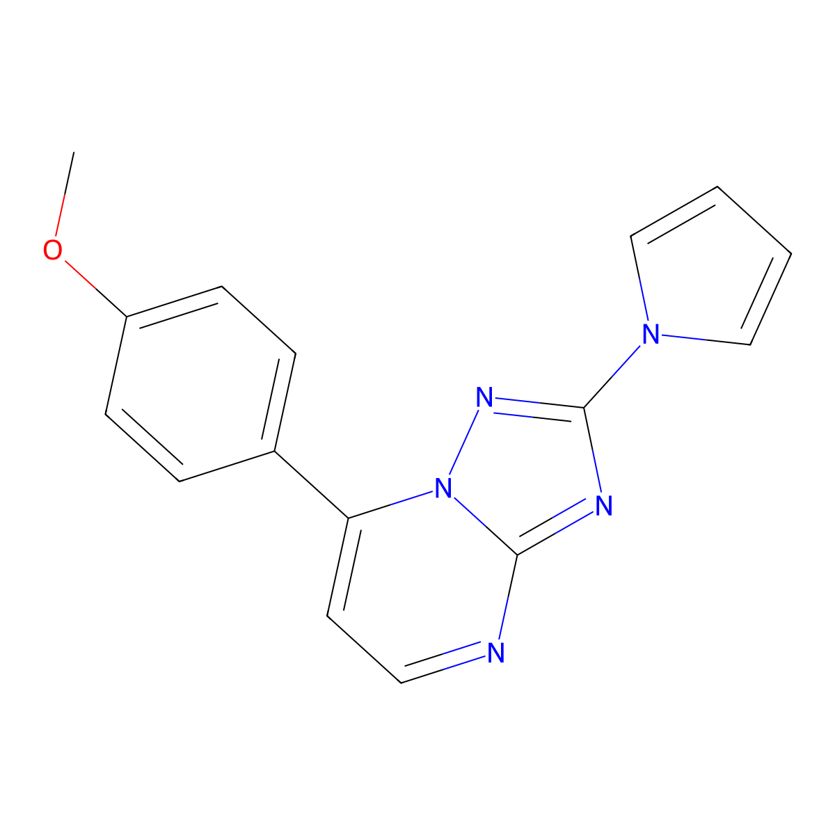 7-(4-Methoxyphenyl)-2-(1-pyrrolyl)-[1,2,4]triazolo[1,5-a]pyrimidine molecular structure, CAS 303146-11-4