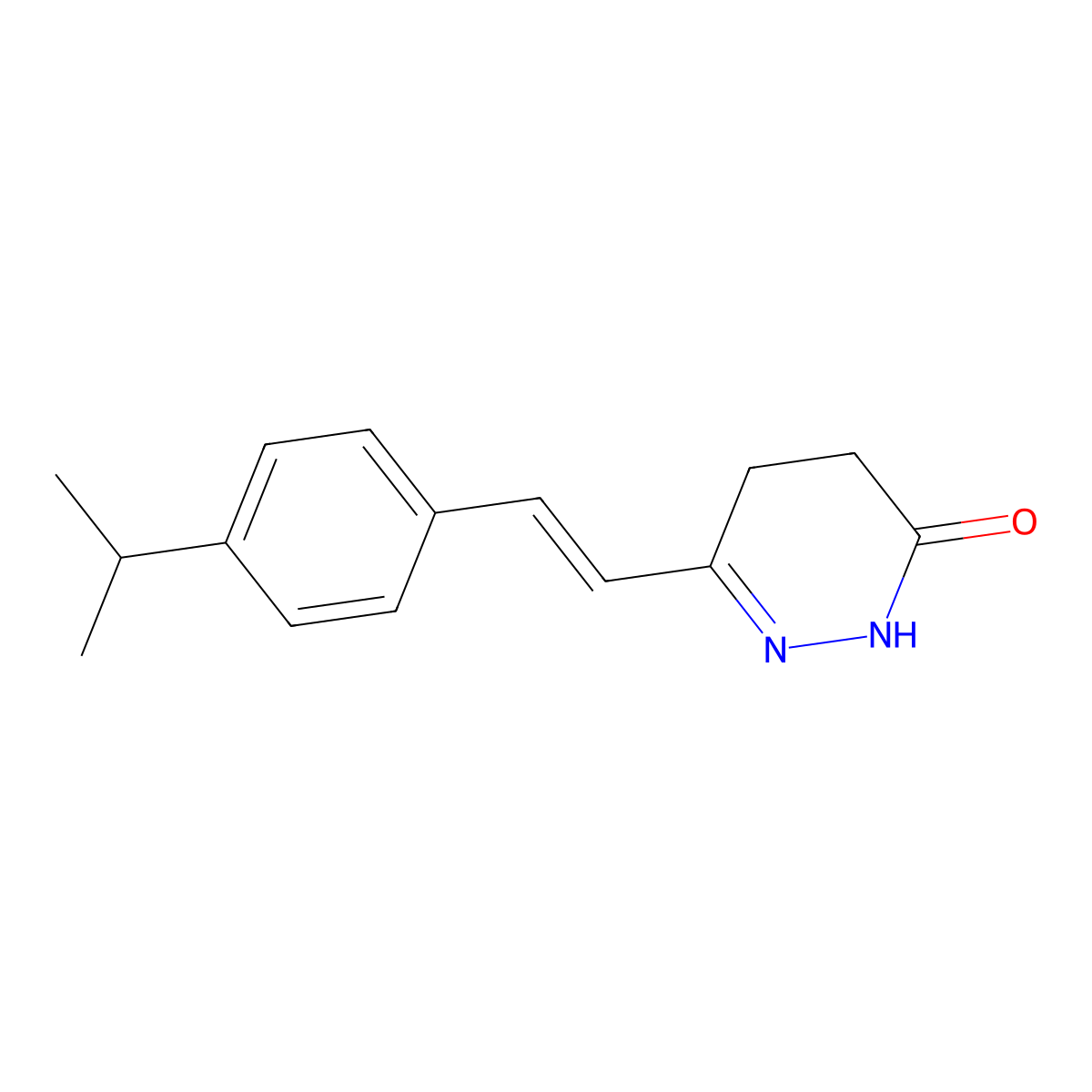 6-(4-isopropylstyryl)-4,5-dihydro-3(2H)-pyridazinone molecular structure, CAS 303146-59-0