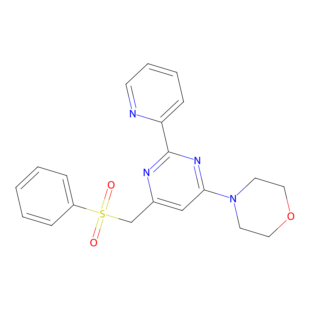 [6-Morpholino-2-(2-pyridinyl)-4-pyrimidinyl]methyl phenyl sulfone molecular structure, CAS 303147-55-9