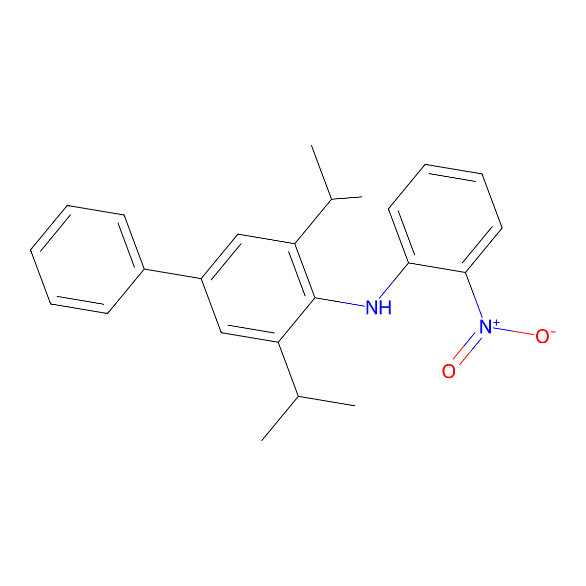 3,5-Diisopropyl-N-(2-nitrophenyl)-[1,1'-biphenyl]-4-amine molecular structure, CAS 3031477-68-3