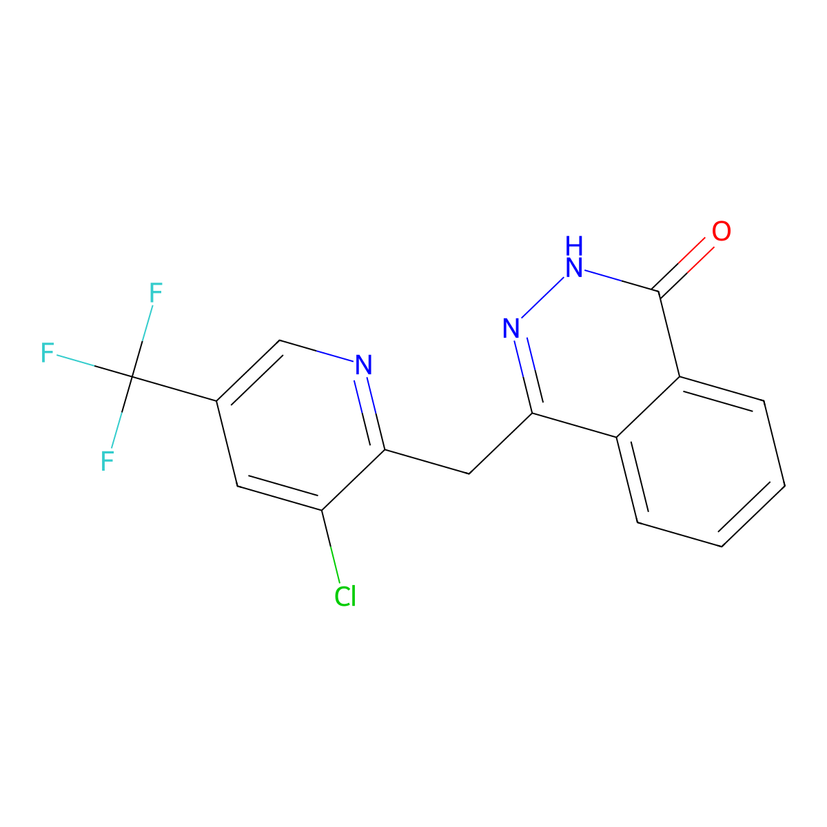 4-{[3-chloro-5-(trifluoromethyl)-2-pyridinyl]methyl}-1(2H)-phthalazinone molecular structure, CAS 303148-44-9
