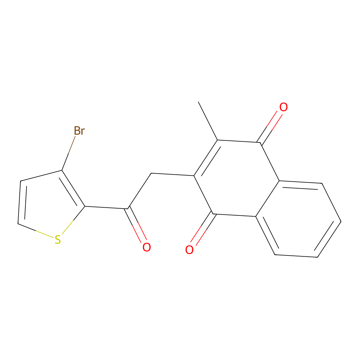 2-[2-(3-Bromo-2-thienyl)-2-oxoethyl]-3-methylnaphthoquinone molecular structure, CAS 303148-58-5