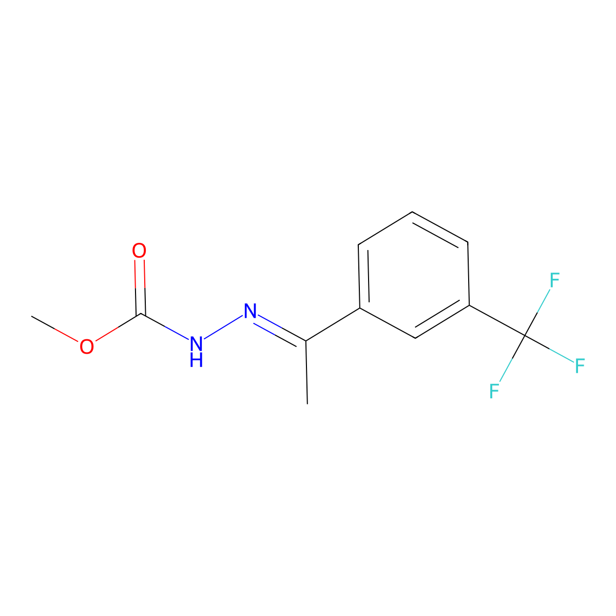 Methyl 2-(1-[3-(trifluoromethyl)phenyl]ethylidene)-1-hydrazinecarboxylate molecular structure, CAS 303148-64-3