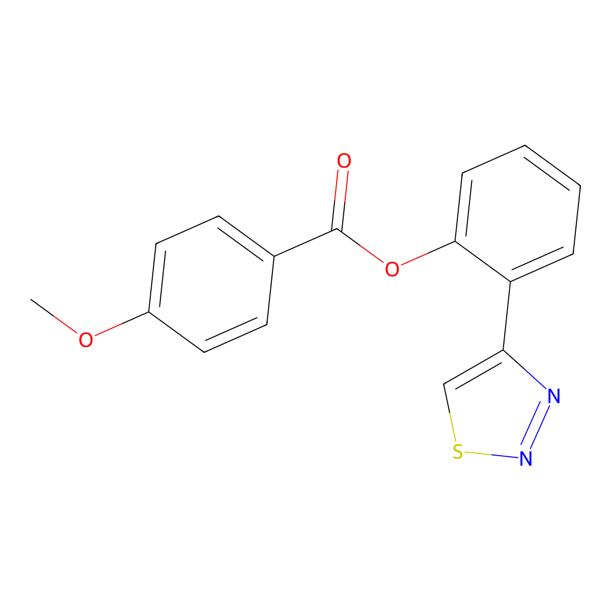 2-(1,2,3-Thiadiazol-4-yl)phenyl 4-methoxybenzenecarboxylate molecular structure, CAS 303148-82-5