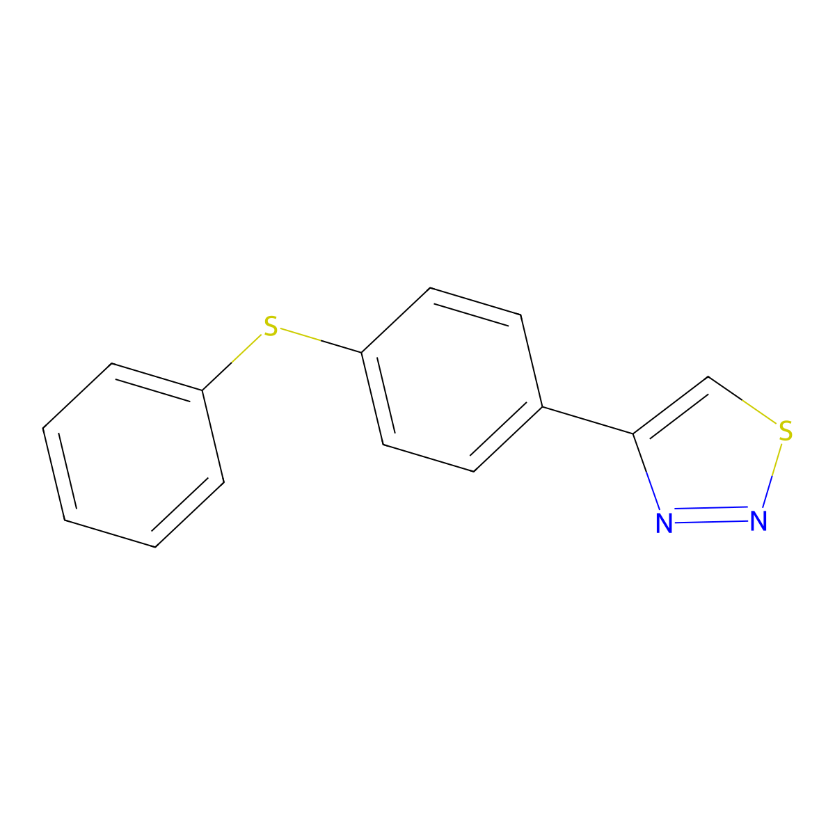 4-[4-(Phenylsulfanyl)phenyl]-1,2,3-thiadiazole molecular structure, CAS 303148-84-7