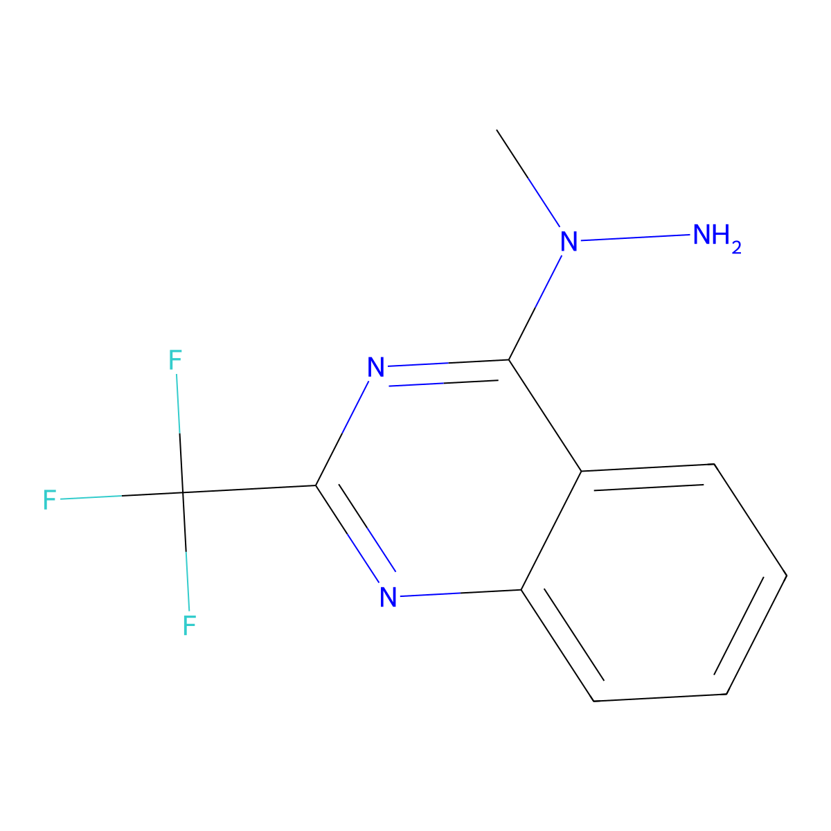 4-(1-Methylhydrazino)-2-(trifluoromethyl)quinazoline molecular structure, CAS 303148-88-1
