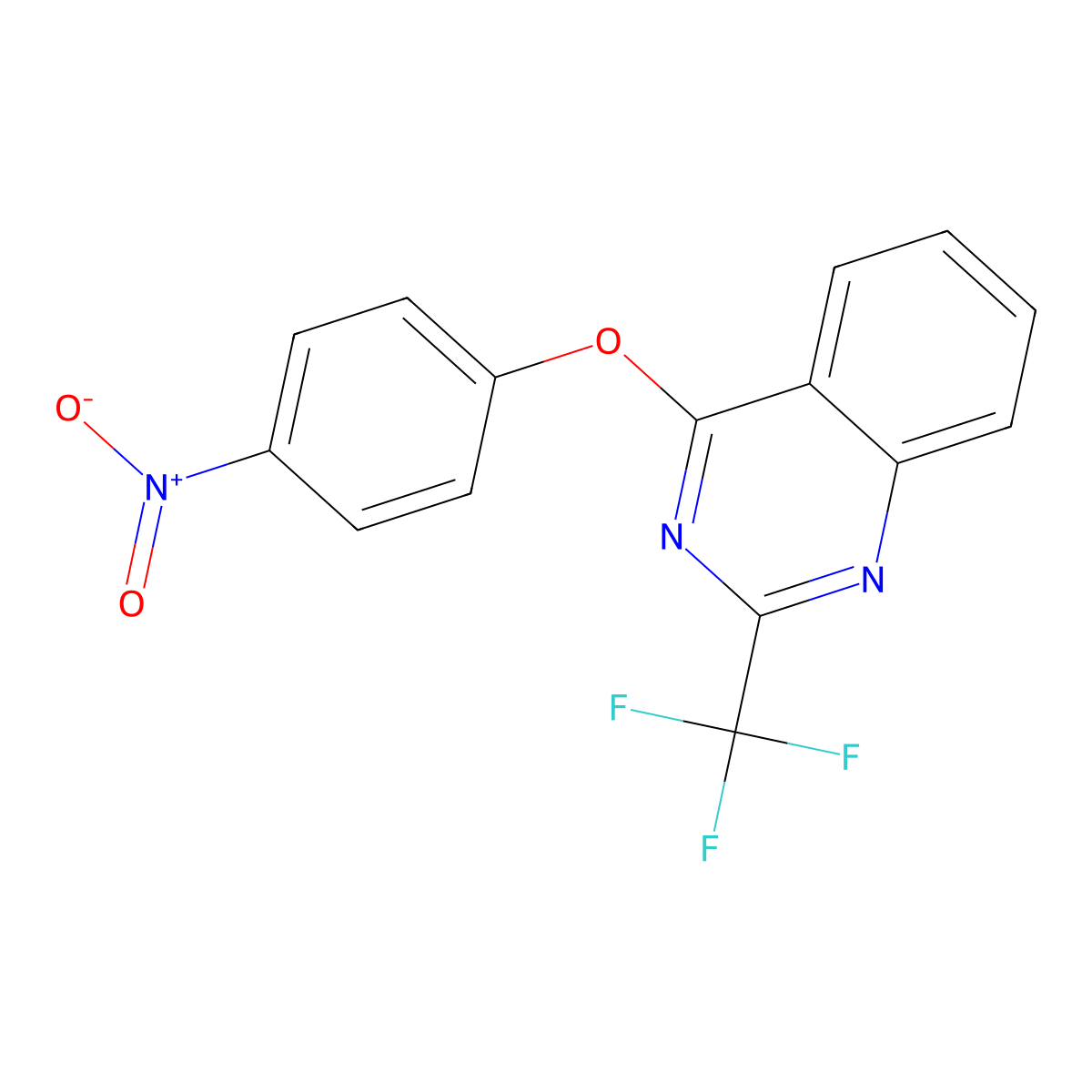 4-(4-Nitrophenoxy)-2-(trifluoromethyl)quinazoline molecular structure, CAS 303148-92-7