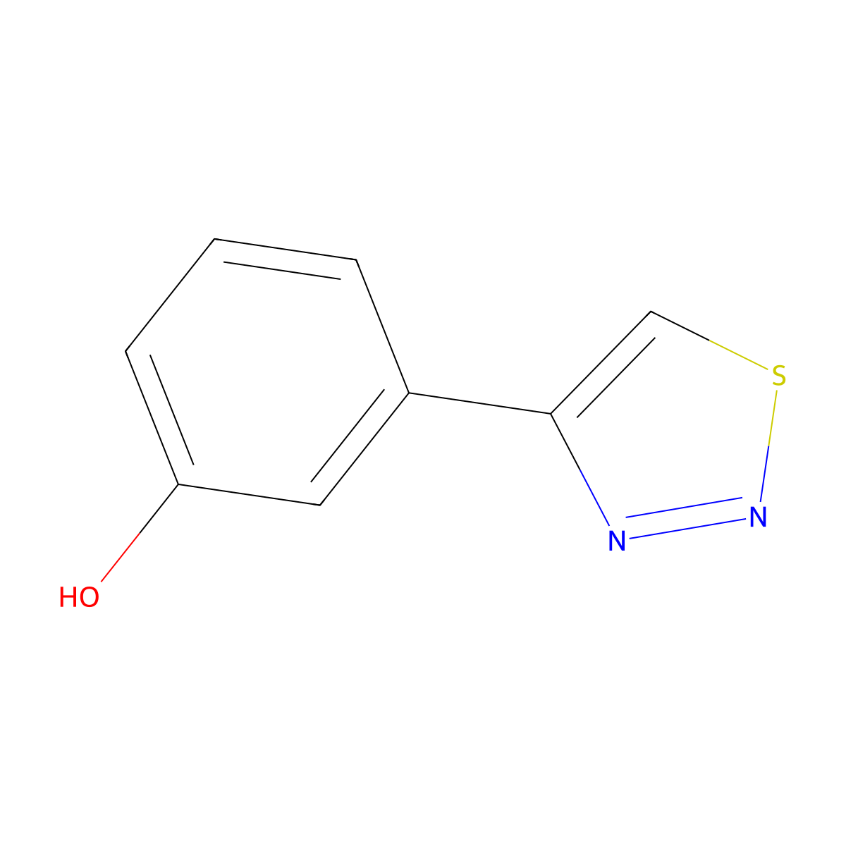 3-(1,2,3-Thiadiazol-4-Yl)Phenol molecular structure, CAS 303149-00-0