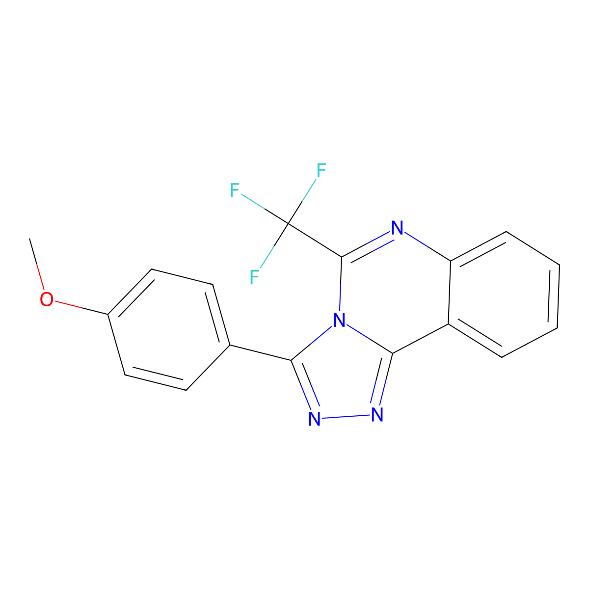 3-(4-Methoxyphenyl)-5-(trifluoromethyl)-[1,2,4]triazolo[4,3-c]quinazoline molecular structure, CAS 303149-02-2
